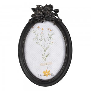 Fotoramme 10x15cm sort oval Fotoramme 10x15cm sort oval
