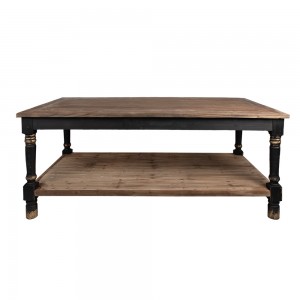 Spisebord med hylde 100x200cm brun Spisebord med hylde 100x200cm brun
