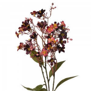 Dekorationsgren rød med blomster h70cm Dekorationsgren rød med blomster h70cm