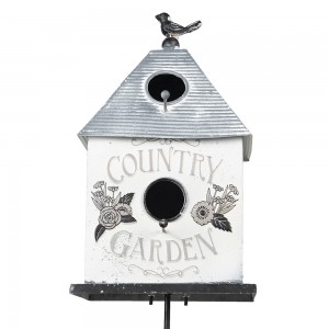 Fuglehus på spyd 18x13x109 cm