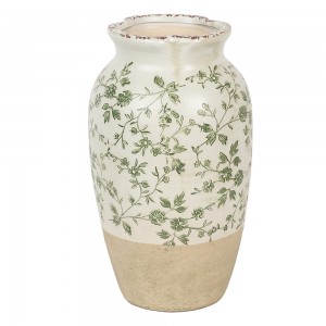 Vase med grønne blomster H27 cm Vase med grønne blomster H27 cm