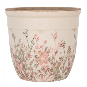 Urtepotte med engblomster Ø18cm Urtepotte med engblomster Ø18cm