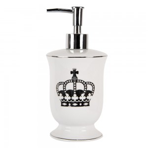 Sæbedispenser med krone H20 cm / 350 ml Sæbedispenser med krone H20 cm / 350 ml