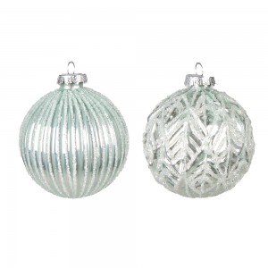 Julekugle 8x8 cm (sæt med 2) Julekugle 8x8 cm (sæt med 2)