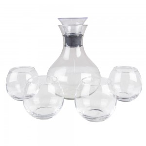 Karaffelsæt 5 stk 15x22 cm / 9x9 cm (4x) 1740 ml / 375 ml Karaffelsæt 5 stk 15x22 cm / 9x9 cm (4x) 1740 ml / 375 ml