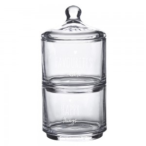 Opbevaringsglas - Bonbonniere 10x21 cm Opbevaringsglas - Bonbonniere 10x21 cm