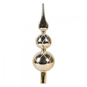 Juletræstop i glas 8xH30cm Guld Juletræstop i glas 8xH30cm Guld