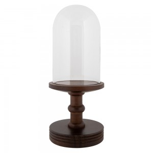 Glas kuppel på fod H40cm Glas kuppel på fod H40cm