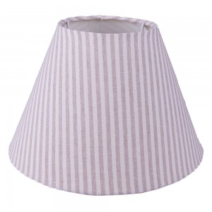 Lampeskærm beige og hvid striber 23x15 cm / E27 Lampeskærm beige og hvid striber 23x15 cm / E27