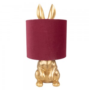 Bordlampe med skærm og kaninører H42 cm Bordlampe med skærm og kaninører H42 cm