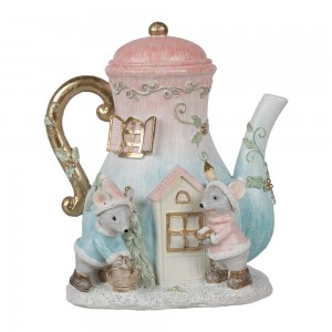 Lyshus med LED musefamilien H16cm Lyshus med LED musefamilien H16cm