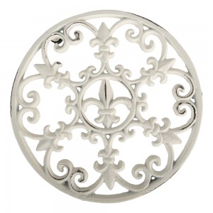 Bordskåner Hvid metal Ø18cm Bordskåner Hvid metal Ø18cm