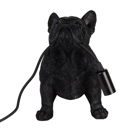Bordlampe Sort bulldog H28cm Bordlampe Sort bulldog H28cm