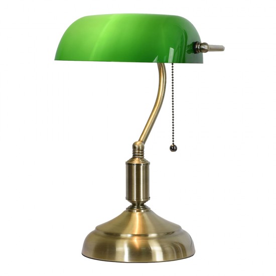 Bordlampe grøn 27x17x41 cm E27/max 1x60W Bordlampe grøn 27x17x41 cm E27/max 1x60W