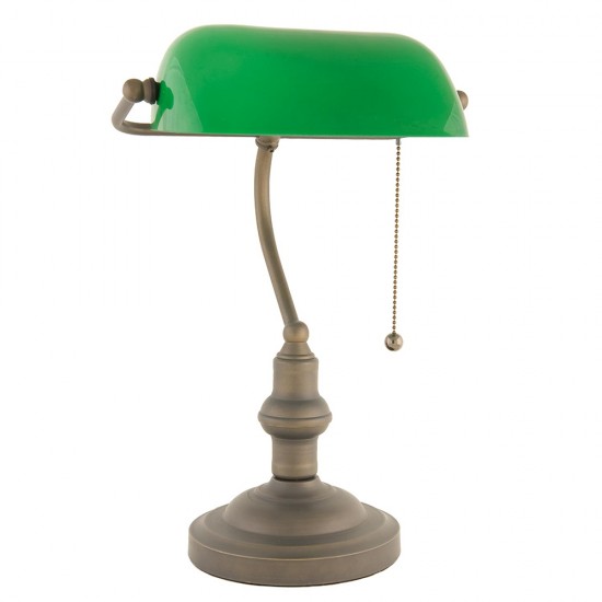 Bordlampe grøn 27x40 cm E27/max 1x60W Bordlampe grøn 27x40 cm E27/max 1x60W