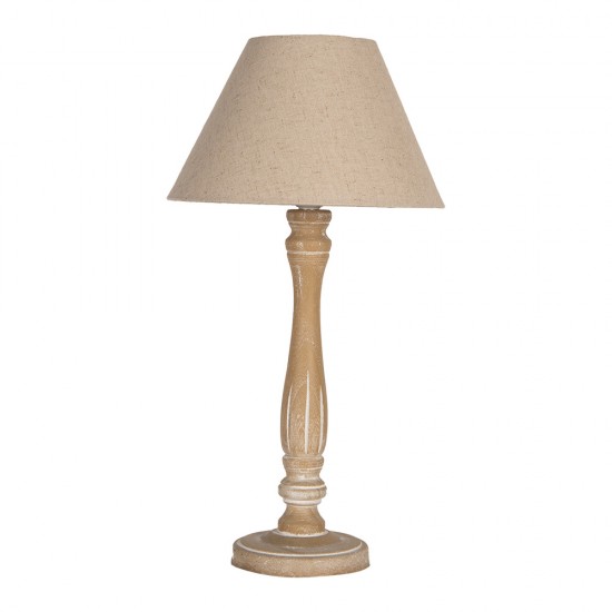 Bordlampe med skærm Brun H50 cm Bordlampe med skærm Brun H50 cm