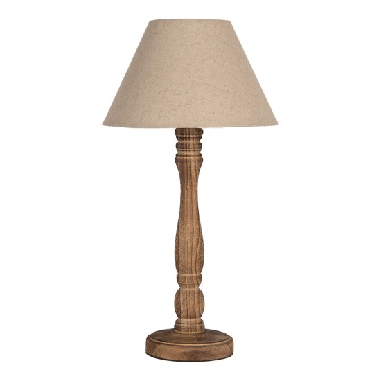 Bordlampe med skærm Brun H50 cm Bordlampe med skærm Brun H50 cm
