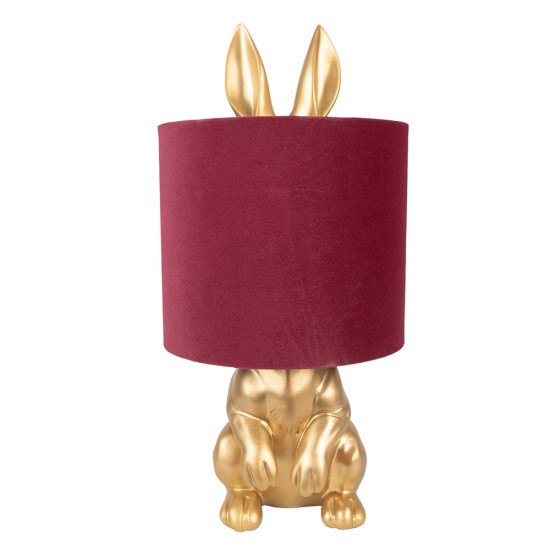 Bordlampe med skærm og kaninører H42 cm Bordlampe med skærm og kaninører H42 cm
