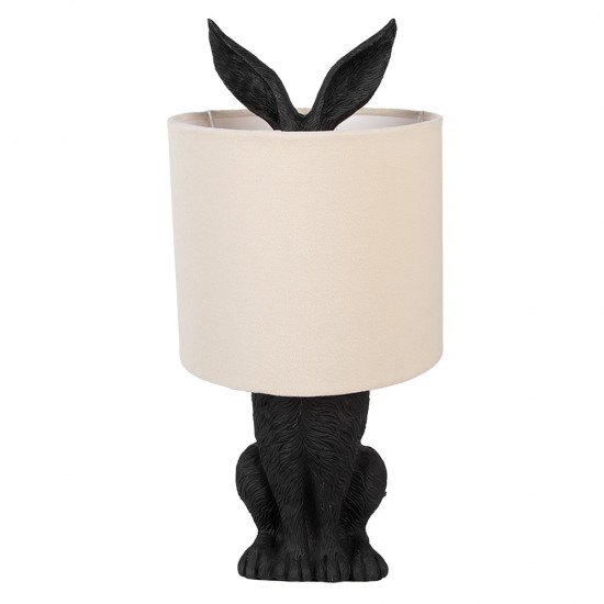 Bordlampe med skærm og kaninører H43 cm Bordlampe med skærm og kaninører H43 cm