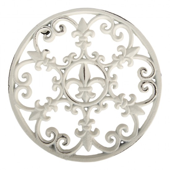 Bordskåner Hvid metal Ø18cm