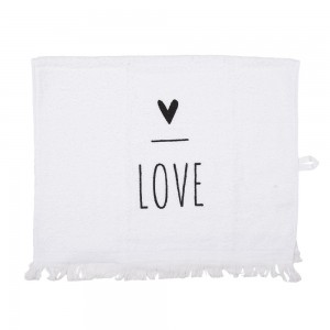 Håndklæde med tekst Love 40x66cm Bomuld Håndklæde med tekst Love 40x66cm Bomuld