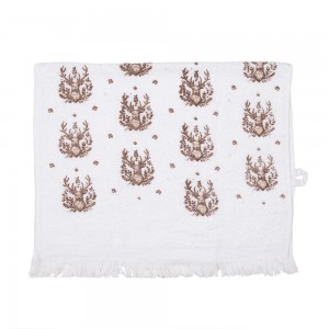 Gæstehåndklæde med elge 40x66cm bomuld Gæstehåndklæde med elge 40x66cm bomuld