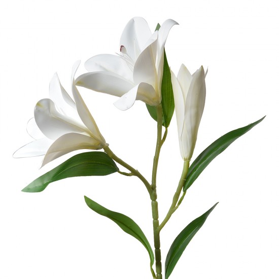 Dekorationsgren Hvid med blomster H71cm Dekorationsgren Hvid med blomster H71cm