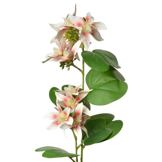Dekorationsgren Hvid med blomster H80cm Dekorationsgren Hvid med blomster H80cm