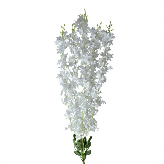 Dekorationsgren hvid med blomster H80cm Dekorationsgren hvid med blomster H80cm