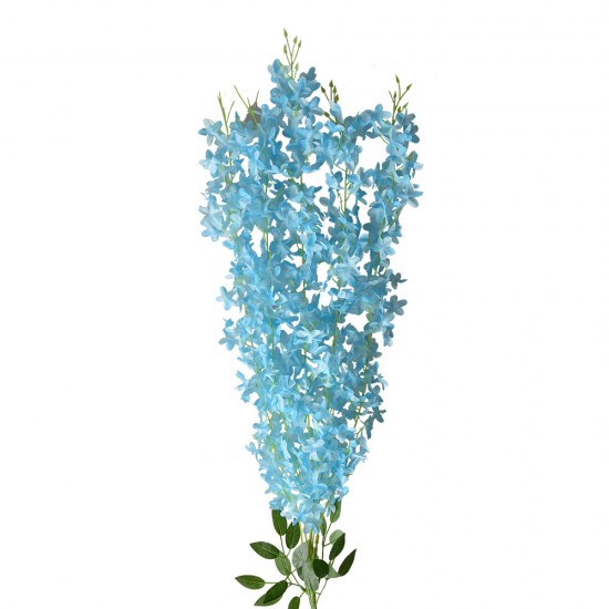 Dekorationsgren med blomster blå H80cm Dekorationsgren med blomster blå H80cm