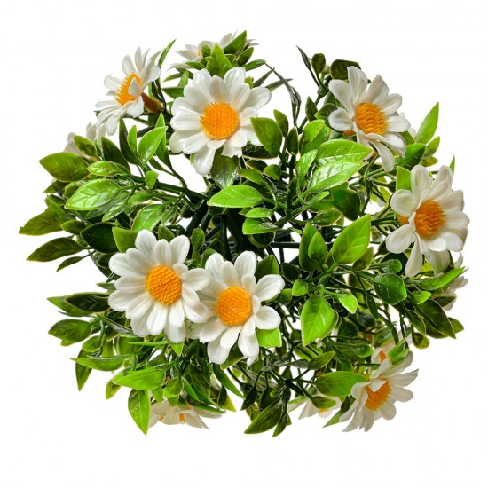 Dekorationskugle kunstblomst marguerit Ø12 cm Dekorationskugle kunstblomst marguerit Ø12 cm