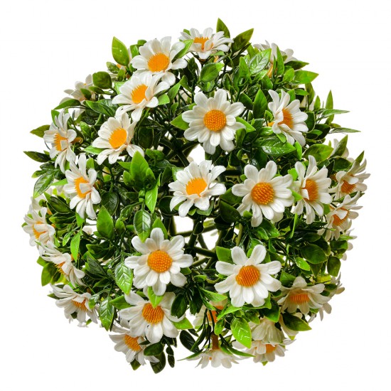Dekorationskugle kunstblomst marguerit Ø17 cm Dekorationskugle kunstblomst marguerit Ø17 cm