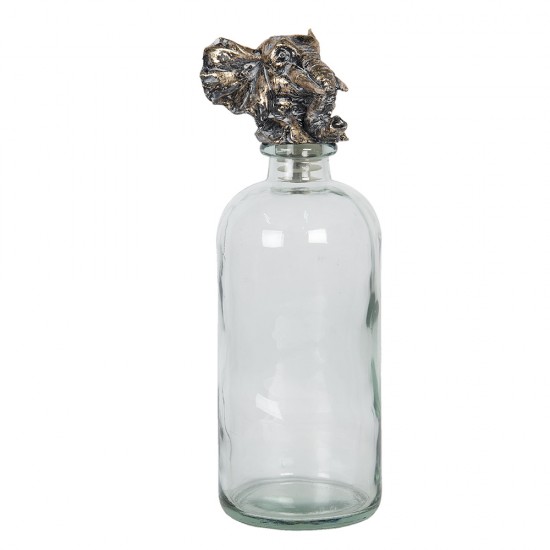 Flaske med flaskeprop elefant 10x33 cm