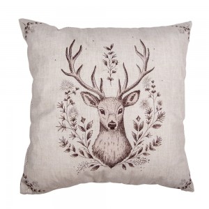 Pudebetræk 45x45cm Krondyr - Julepude Pudebetræk 45x45cm Krondyr - Julepude