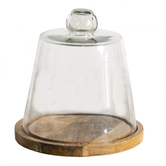 Glas kuppel Osteklokke 20x20 cm