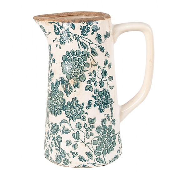Kande med blomster H20cm beige Kande med blomster H20cm beige