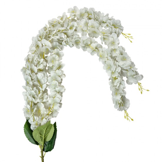 Kunstig blomst hvid wisteria 108cm