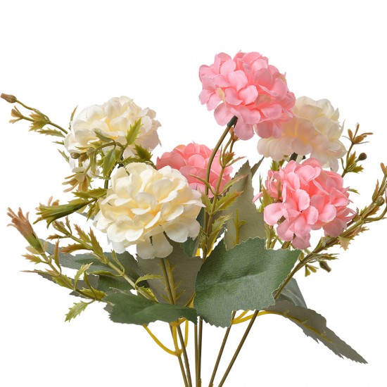 Kunstig blomsterbuket H30cm Pink