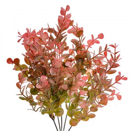 Kunstig blomsterbuket brænd pink H35cm