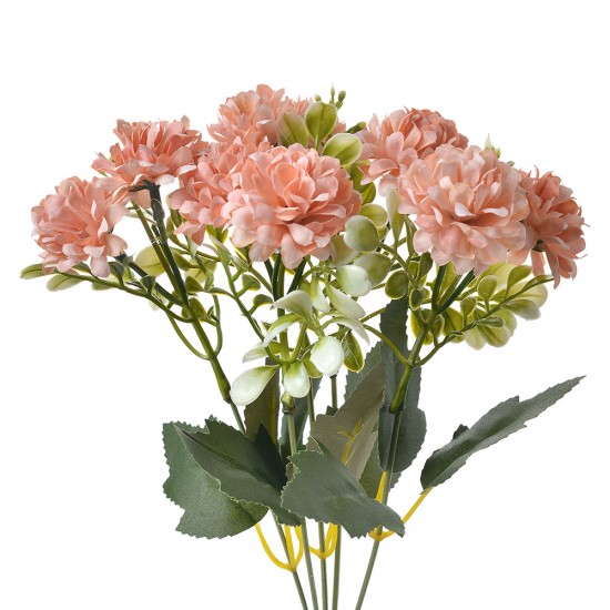Kunstig blomsterbuket lyserød H30cm