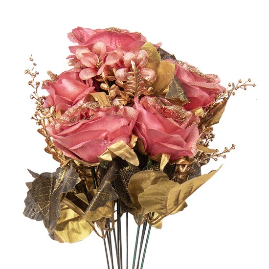 Kunstig blomsterbundt roser H50cm pink Kunstig blomsterbundt roser H50cm pink