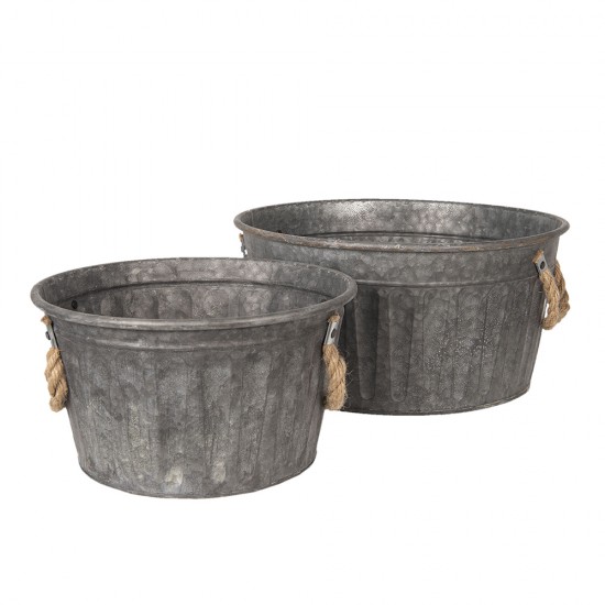 Metal Plante krukker sæt 35x17 / 27x15 cm Metal Plante krukker sæt 35x17 / 27x15 cm