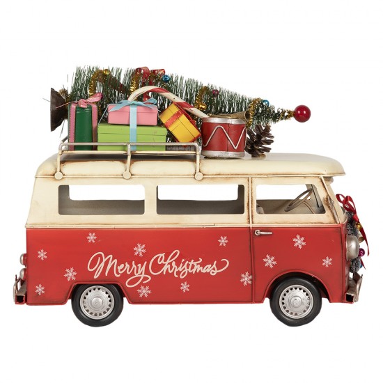Model bus med juletræ H28cm