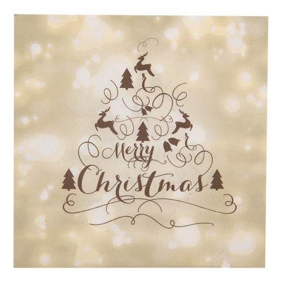Servietter papir Merry Christmas 33cm 20 stk Servietter papir Merry Christmas 33cm 20 stk