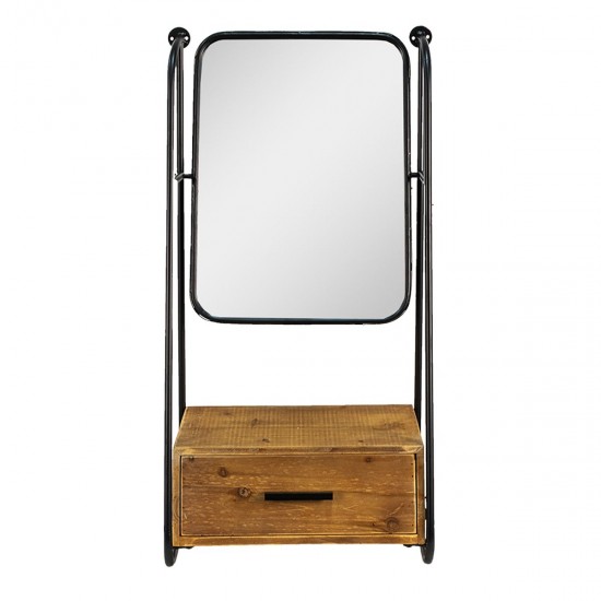 Spejl med hylde 46x27xH90 cm
