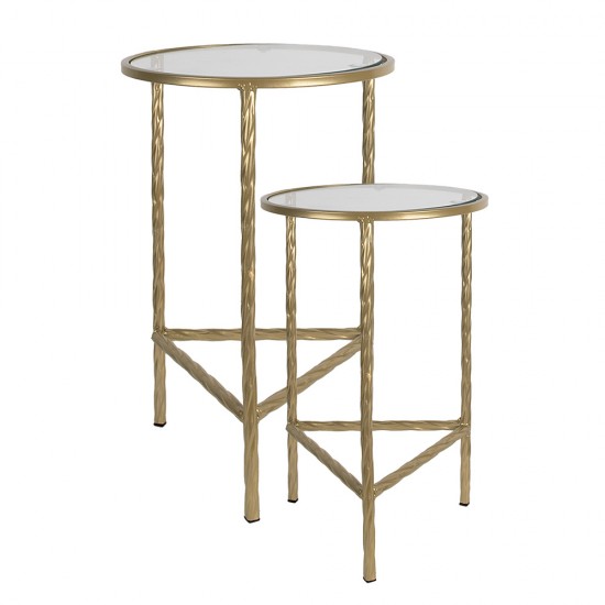 Sæt Sideborde Guld H45-55cm Sæt Sideborde Guld H45-55cm