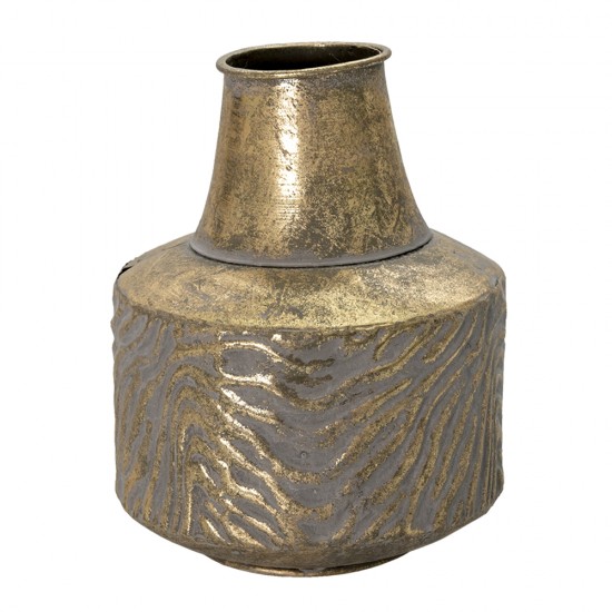 Vase patineret messing metal 15x21 cm Vase patineret messing metal 15x21 cm