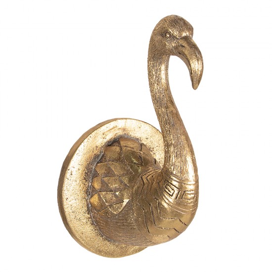 Vægdekoration fugl guld 16 cm