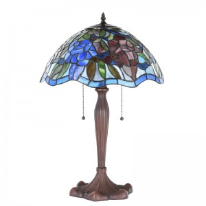 Tiffany Bordlampe med 2 fatninger H60cm