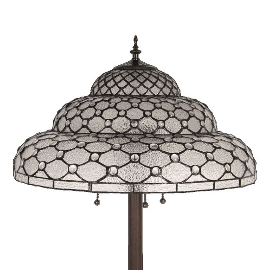 Tiffany gulvlampe H166cm 3 pærer